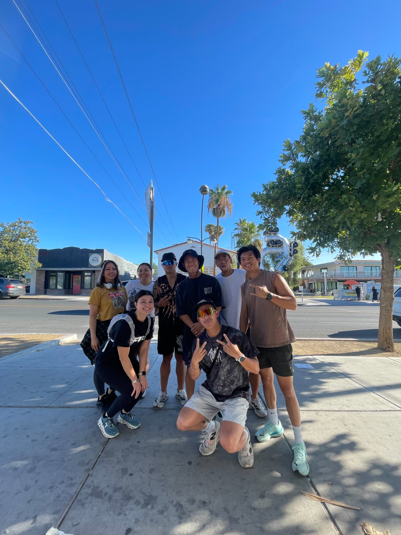 The crew after Run #1 in Las Vegas